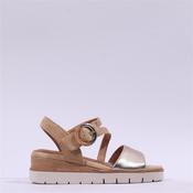 Tamaris Michi Ring Buckle Wedge Sandal - Tan Combi - 36