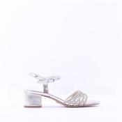 Tamaris Koli Strappy Low Block Heel Sand - Silver - 36