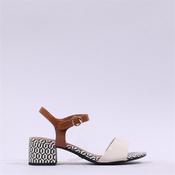 Tamaris Koli Low Block Heel Sandal - Ivory Combi - 37 image