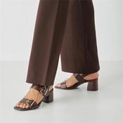 Tamaris Giliane Buckle Strap Block Heel - Mocca - 36