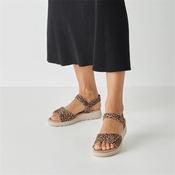 Tamaris Folla Double Velcro Strap Sandal - Leopard Print - 36