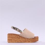 Tamaris Santini Cork Platform Slingback - Beige - 36