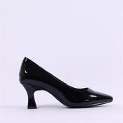 Marco Tozzi Nosca Pointed Toe Mid Heel - Black Patent - 40