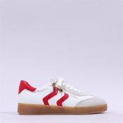 Marco Tozzi Bargi Sidezip Gum Trainer - White Red - 36 image