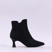Marco Tozzi Nosca High Heel Ankle Boot - Black Glitter - 37 image