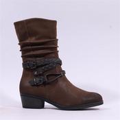 Marco Tozzi Drema Strappy Biker Boot - Cafe - 36 image