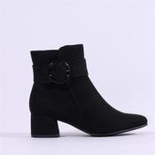 Marco Tozzi Kowa Ring Buckle Ankle Boot - Black Suede - 36 image
