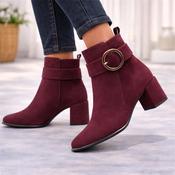Marco Tozzi Kowa Ring Buckle Ankle Boot - Mulberry - 38 image
