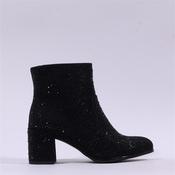 Marco Tozzi Delo Studded Block Boot - Black Sparkle - 36