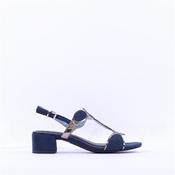 Marco Tozzi Hencho Low Block Heel Sandal - Navy Combi - 36