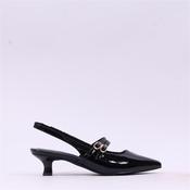 Marco Tozzi Viano Low-Heel Slingback - Black Patent - 37 image
