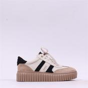 Marco Tozzi Unila Laced Platform Trainer - Ivory Combi - 36 image