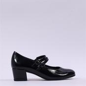 Gabor Belva Two Strap Block Heel - Black Patent - 4 image