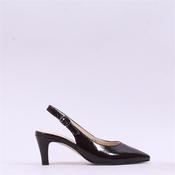 Gabor Lazona Mid Heel Pointed Slingback - Brown Patent - 4 image