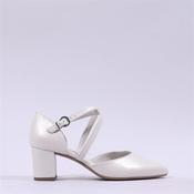 Gabor Gisele Block Heel Strappy Heel - Off White Leather - 5 image