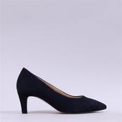 Gabor Daze Mid Heel Pointed Court Shoe - Dark Navy Suede - 4 image