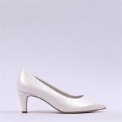 Gabor Daze Mid Heel Pointed Court Shoe - Pearl White - 4 image