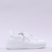 Gabor Kara Side Zip Laced Trainer - White Leather - 3 image