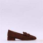 Gabor Great Low Block Heel Loafer - Brown Suede - 4 image