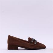 Gabor Gift Block Heel Jewel Loafer - Cognac Suede - 4 image