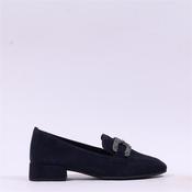 Gabor Gift Block Heel Jewel Loafer - Dark Navy Suede - 4 image