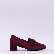 Gabor Norma Block Heel Link Loafer - Mulberry Suede - 4 image