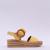 Gabor Andre Ring Buckle Layered Sandal - Yellow Suede - 4 image