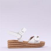 Gabor Affection Buckle Layered Sandal - Off White Leather - 4 image