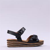 Gabor Affection Buckle Layered Sandal - Black Leather - 4 image