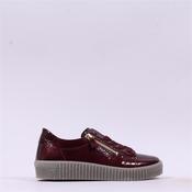 Gabor Wisdom Twin Zip Platform Trainer - Bordeaux Patent - 4 image