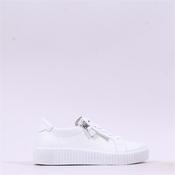 Gabor Wisdom Twin Zip Platform Trainer - White Leather - 4 image