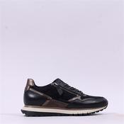 Gabor Hollywell Side Zip Lace Trainer - Black Taupe - 4 image