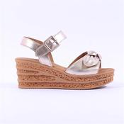 Gabor Teman Square Buckle Layered Sandal - Metallic Leather - 5.5