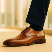 6Th Sense Guitar Plain Toe Dress Shoe - Brown - 41