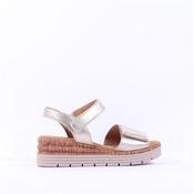 Gabor Shout Velcro Strap Wedge Sandal - Gold Leather - 7 image