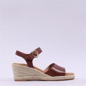 Gabor Monica Espadrille Wedge Sandal - Brown Leather - 4 image