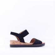 Gabor Raynor Low Wedge Velcro Sandal - Black Suede - 5.5 image