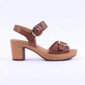 Gabor Fantastica Cork Block Heel Sandal - Tan Leather - 5.5 image