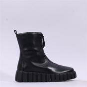 Gabor Shari Front Zip Wedge Ankle Boot - Black Leather - 4 image