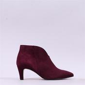 Gabor Terri Pointed V Cut Ankle Boot - Mulberry Suede - 4 image