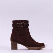 Gabor Emilia Block Heel Link Strap Boot - Brown Suede - 4 image