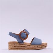 Gabor Andre Ring Buckle Layered Sandal - Denim - 4 image