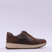 Jana Kalo Laced Side Zip Trainer - Mocca Combi - 37