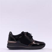 Jana Paro Laced Side Zip Wedge Trainer - Black Combi - 37