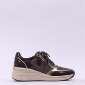 Jana Paro Laced Side Zip Wedge Trainer - Cafe - 37
