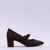 Jana Nebu Strap Block Heel Shoe - Mocha Suede - 37 image