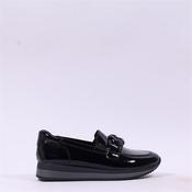 Jana Somon Loafer With Link Detail - Black Patent - 36