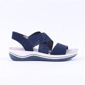 Jana Elasticated Strappy Sandal - Navy Fabric - 39 image