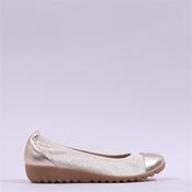 Caprice Faby Toe Cap Low Wedge Pump - Beige Gold - 39