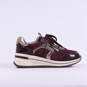 Caprice Danica Side Zip Wedge Trainer - Bordeaux Combi - 37 image
